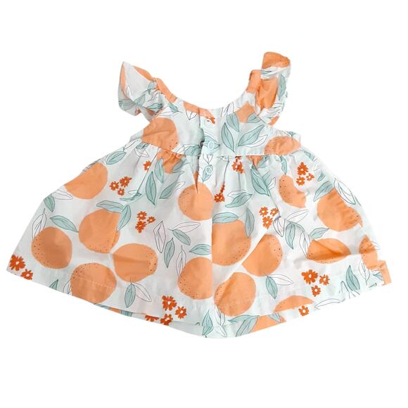 Burts Bees Baby Newborn Orange Groves Stripe Summer Outfit Baby Girl Florida - Picture 3 of 12